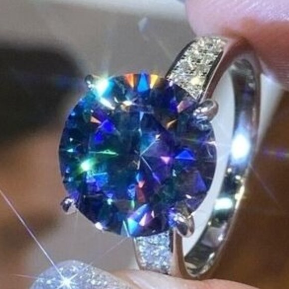 Jewelry - no longer available   Moissanite Diamond Ring 925 Sterling Silver